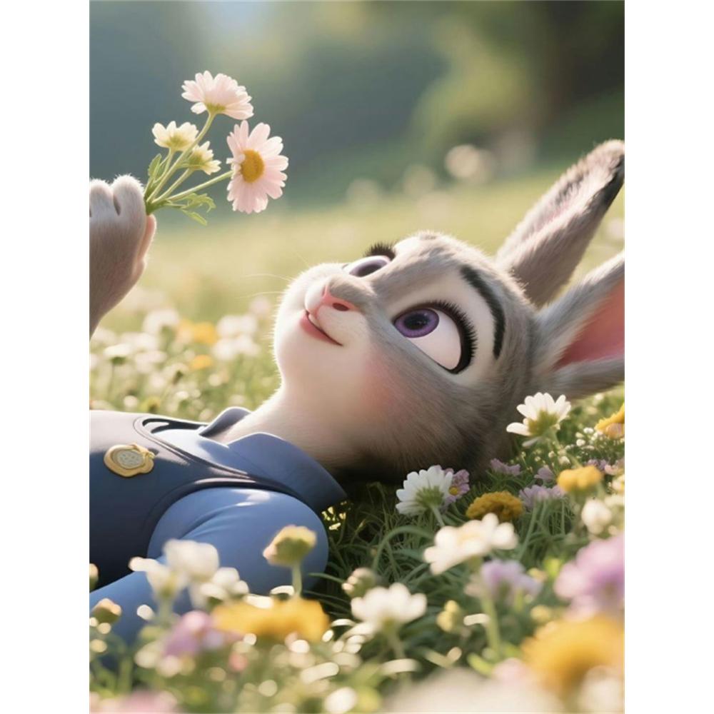 

Disney 5D DIY Diamond Painting Zootopia Healing Illustration Cartoon Full Diamond Mosaic Diamond Painting Art Wall Decoration Craft Set Round 20x30cm