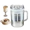 Yogurt Strainer Reusable Food Filter Whey Separator with Fine Mesh and Lid for Cheese Soybean Milk Berry Soup Fruit Juice Coffee