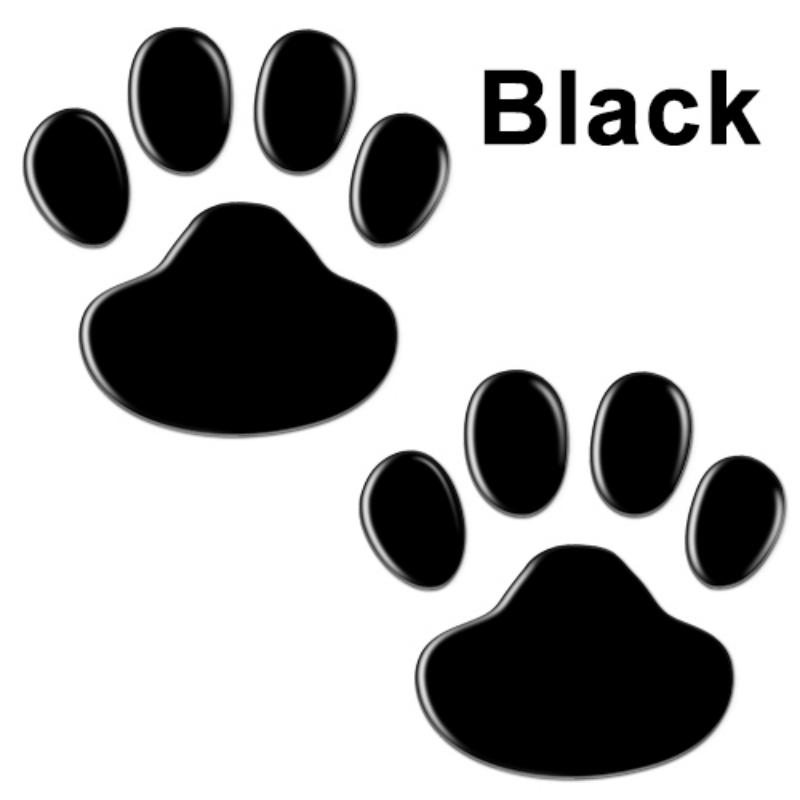 2pcs 3D Footprint Car Stickers Animal Dog Bear Paw Cute Foot Prints Decal Automobile Body Styling Decoration Sticker