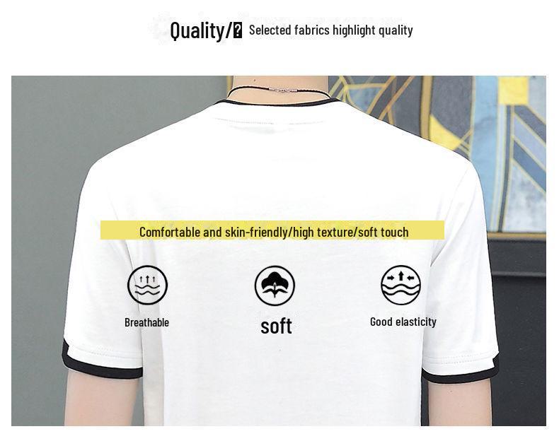 Men's 2025 Summer Trend Short-Sleeve Cotton T-Shirt