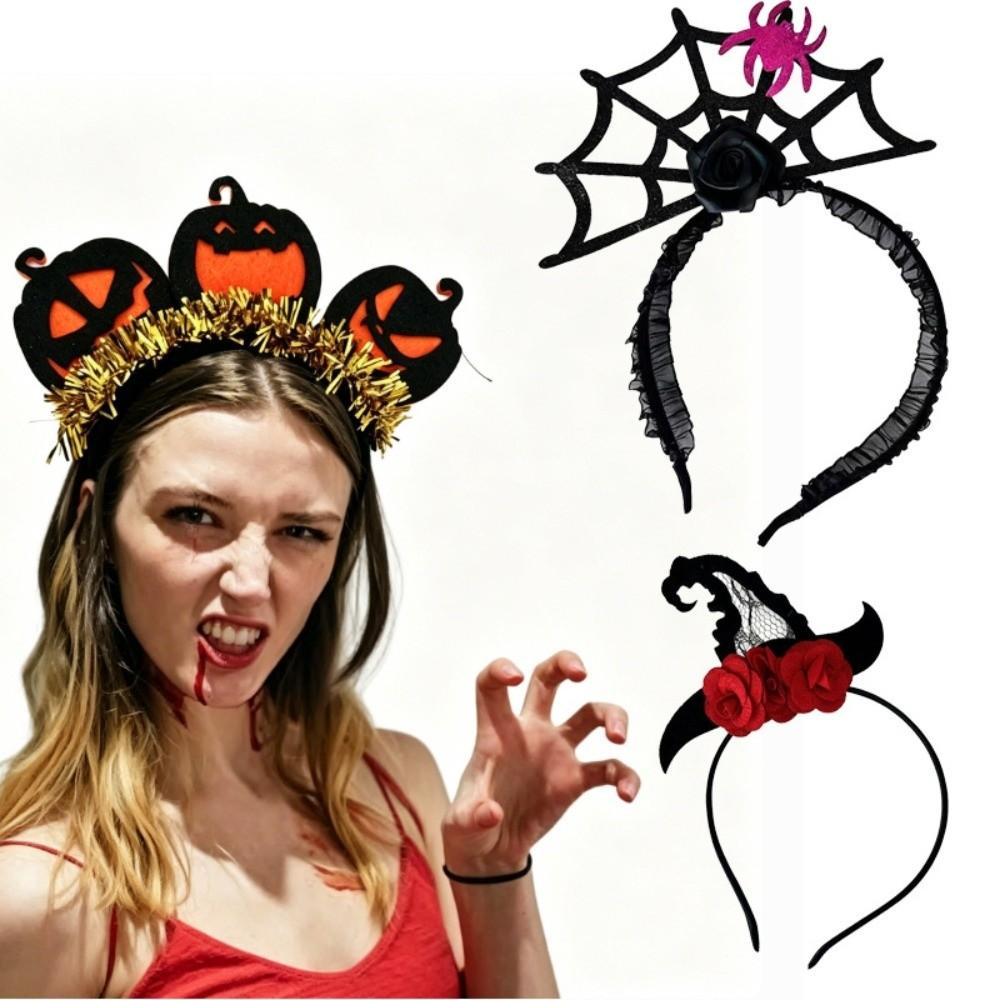 Pumpkin Halloween Party Hair Hoop Witch Ghost Festival Headpiece Carnival Events