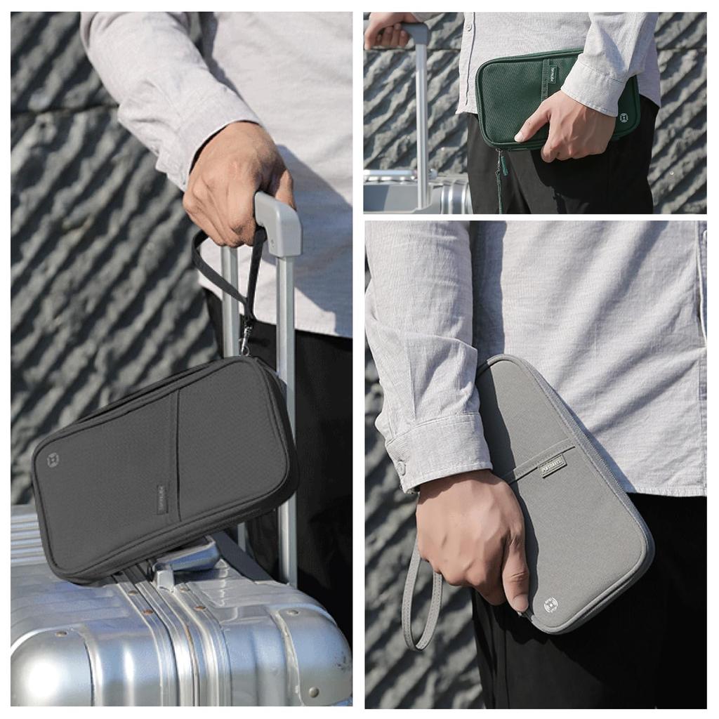 JEELAD Passport Passport Security Passport Card Travel Passport Pouch with Multifunctional Storage Large Travel Accessory Case, Anti-Skimming,