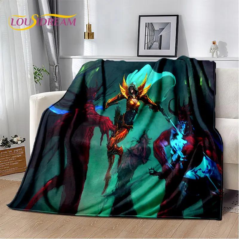 3D-Diablo-Game-Gamer-Cartoon-Decke aus weichem Plüsch, Flanelldecke, Überwurfdecke für Wohnzimmer, Schlafzimmer, Bett, Sofa, Picknickdecke, Kinder
