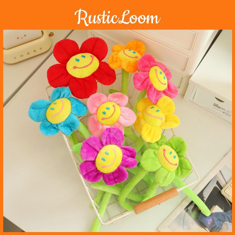 Sunflower Smiling Plush Toy Cartoon Doll Children Room Decoration Festival Gift