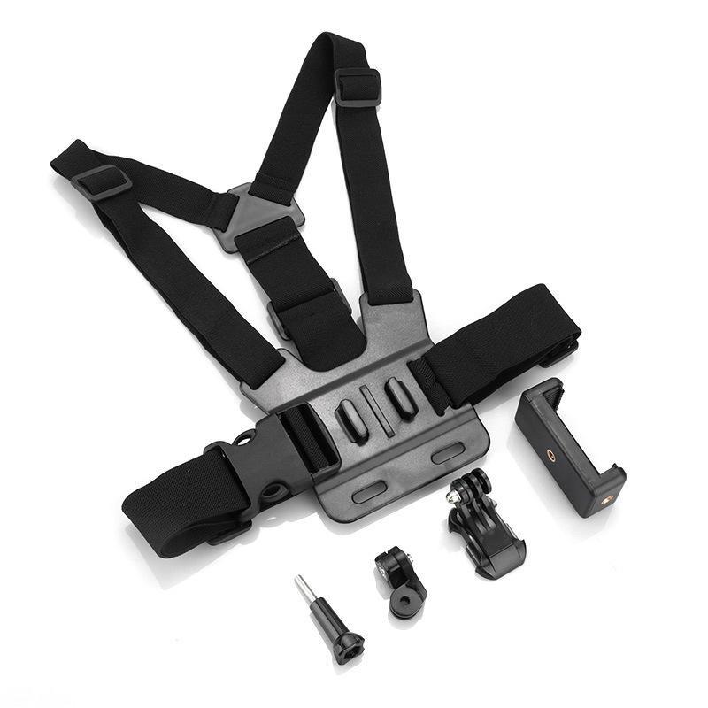 Wearable Chest Phone Mount Adjustable Elastic Straps POV Shooting Holder for Vlogging Fitness Training Running Outdoor Sports