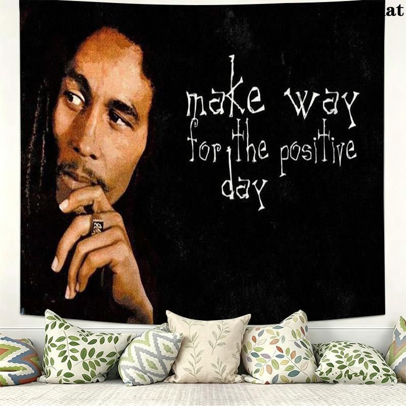 Bob Marley Poster Wall Tapestry Aesthetic Wall Hanging Printed Fabric Blanket Decorative Tapestries for Bedroom Living Room Home Decor