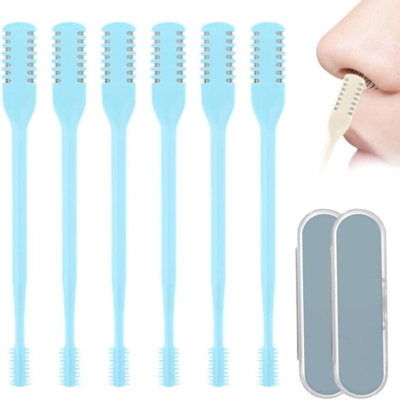 3/6x Upgraded Nasal Hair Cutter with Storage Box, 2-in-1 360° Rotating Nostril Hair Removal Tool, Nose Hair Trimmer Travel Essentials for Women Men