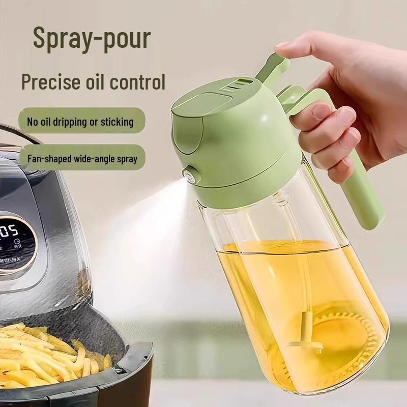 Automatic Household Cooking Oil Spray Bottle - Thickened, Non-Hanging, Atomizing Pour for Kitchens