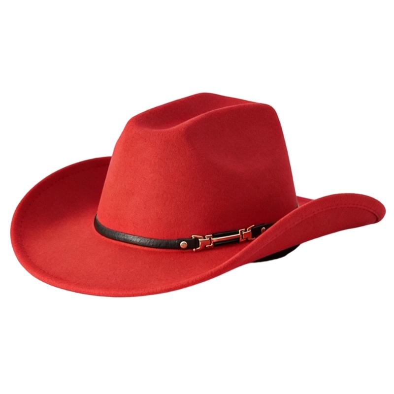 Windproof Cowboy Cap with PU Hat Belt and Wide Brims Design for Enhancing Sun Protections In Outdoor Activity Essential