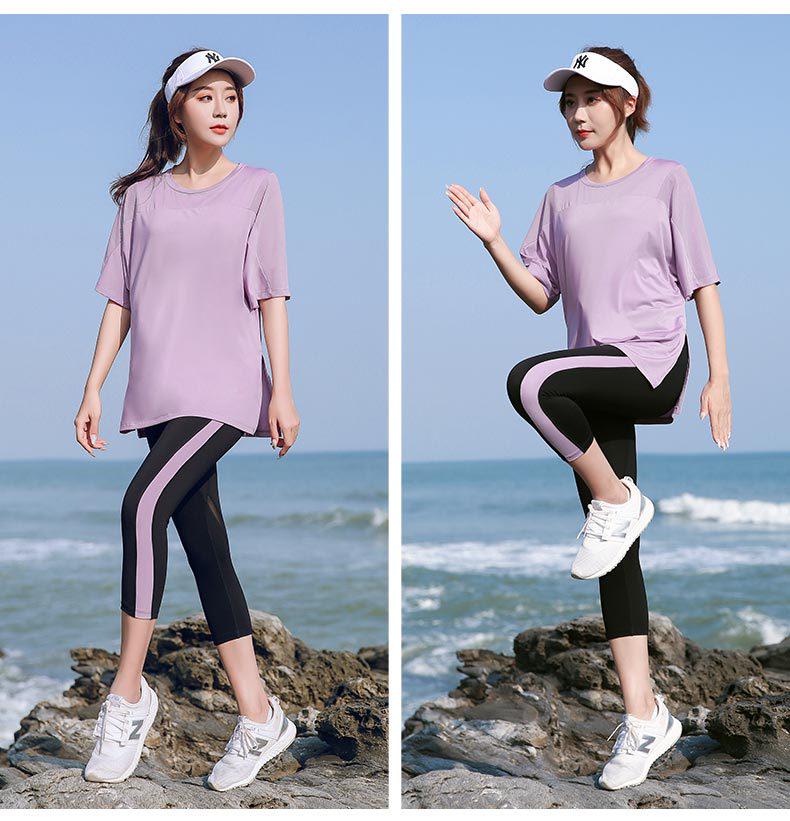 Plus Size Women's Quick-Dry Yoga T-Shirt - Short Sleeve, Loose Fit, 200 Jin, Summer Activewear