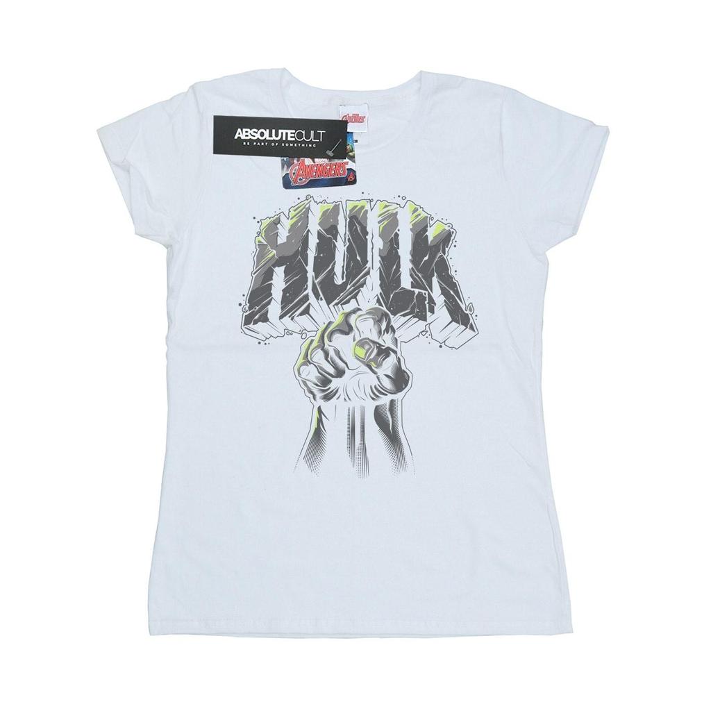 Marvel Womens/Ladies Hulk Punch Logo Cotton T-Shirt