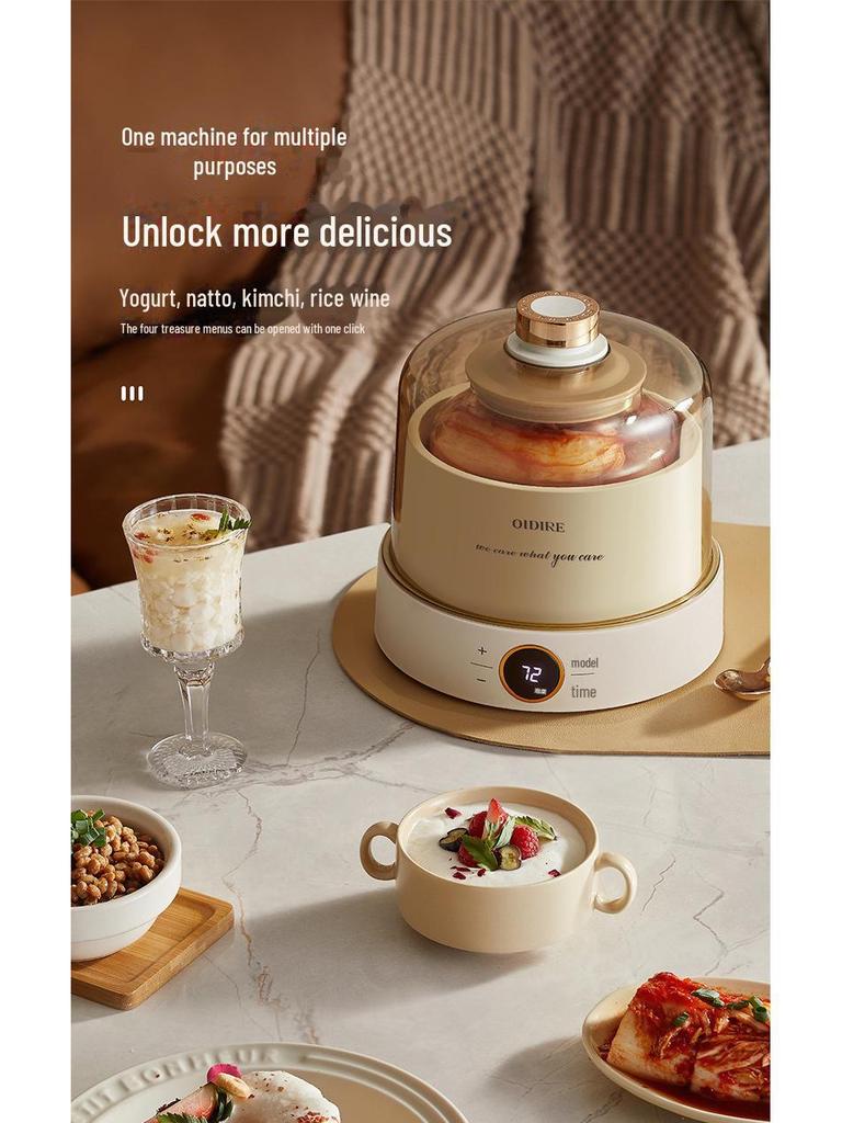 110V Intelligent Glass Yogurt Maker with Multi-Function, Automatic Temp Control, and Fermentation for Homemade Natto
