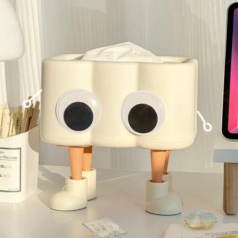 Lovely Tissue Dispenser Collection Unique Paper Storage Box Paper Box with Eyes Adorned Convenient Paper Dispenser