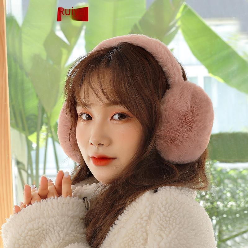 

Ruiya Foldable Plush Velvet Earmuffs for Winter - Warm, Cold-Proof, Antifreeze Ear Warmers for Women and Students cloth rod One Size фиолетовый