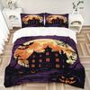 3pc Halloween Haunted Cover Set - 1 Quilt Cover + 2 Pillowcases, All Seasons Bedroom Setting, Perfect for Home064