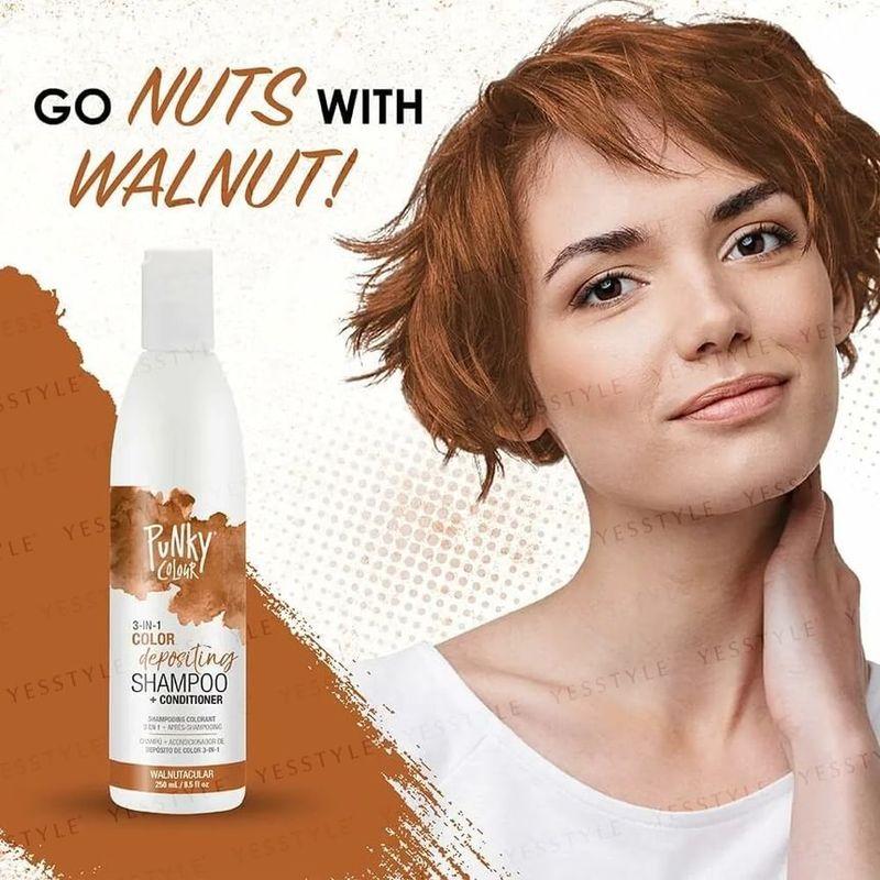 Punky Colour - 3-in-1 Color Depositing Shampoo + Conditioner Walnutacular