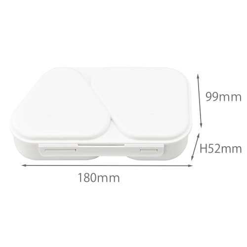 OSK Onigirazu Rice Ball Case (Red, 450ml, with Side Dish Container), Microwave-Safe, Antibacterial, Cute, Stylish, Biomass-Based, Eco-Friendly, Perfec