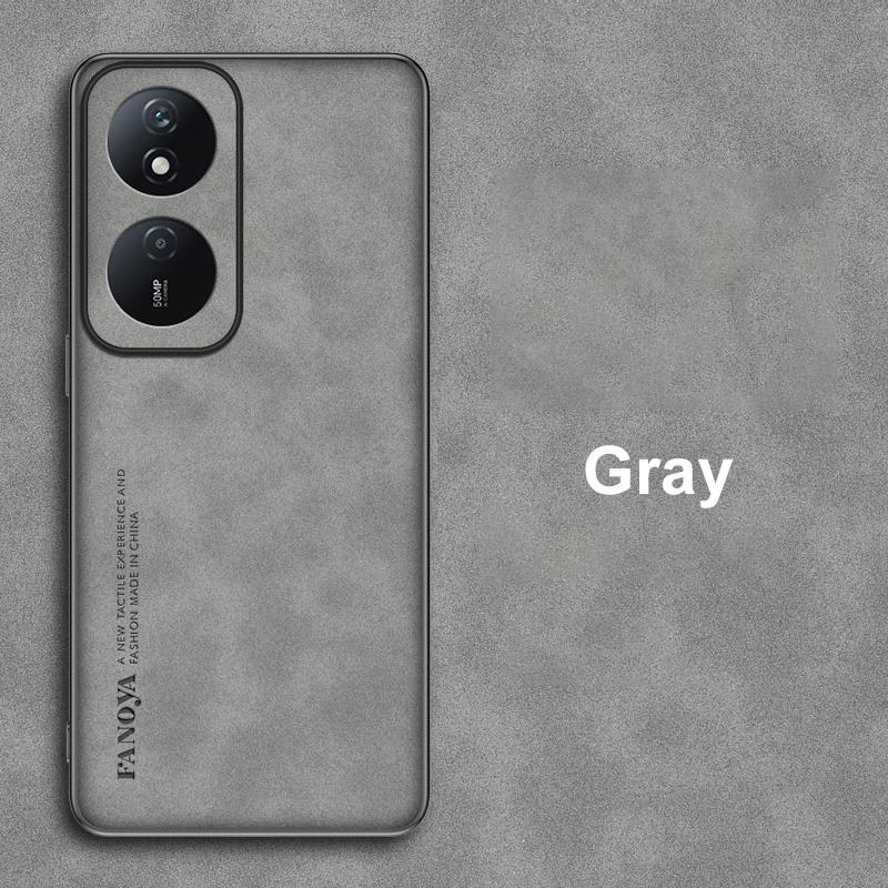 

Для Honor 90 Smart 5G Чехол Роскошный Кожаный Чехол для Телефона Для Honor X7B HonorX7B Задняя Крышка Силиконовый Противоударный Полная Защита For Honor X7B серый