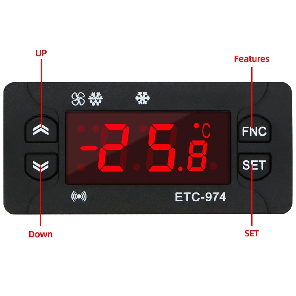 BHBL ETC-974 Digital Temperature Controller Microcomputer Thermostats Thermostat Refrigeration Alarm 220V Sensor