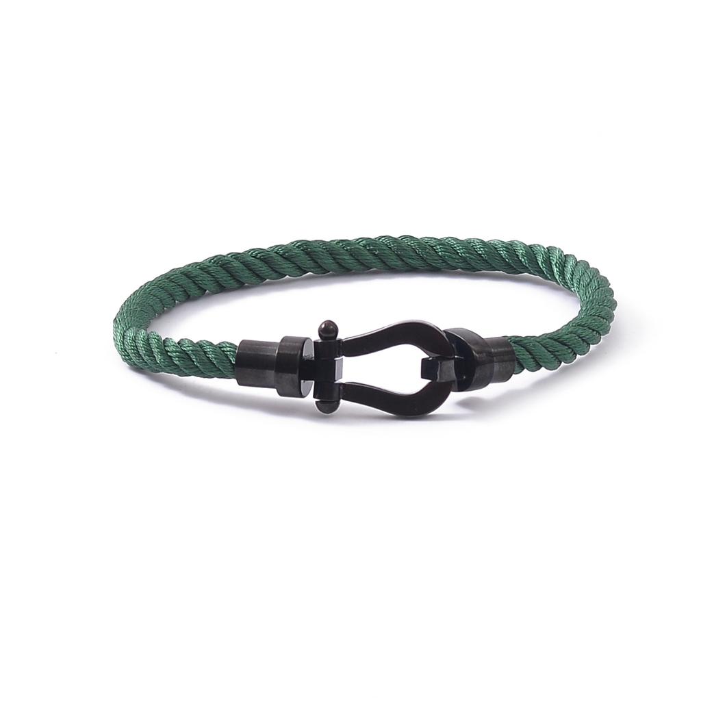 European and American Stainless Steel Nylon Rope Hand Rope Men and Women Couple Casual Trendy Color