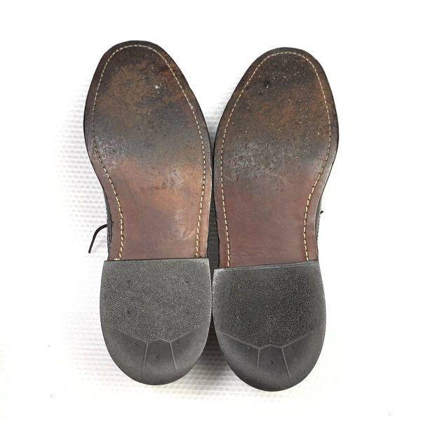 USED/80s 90s Vintage USA Made Dexter Size 9.5C 26.5 27.0cm Long Wingtip Black