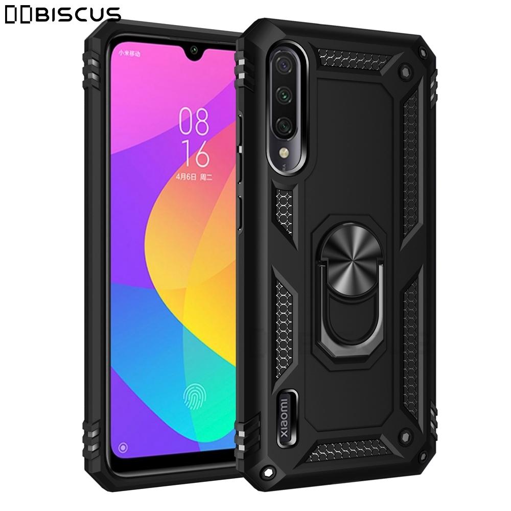 Luxury Armor Soft Shockproof Case For Xiaomi Mi A3 Silicone Bumper Hard Cover For Xiaomi Mi CC9e Metal Ring Cases