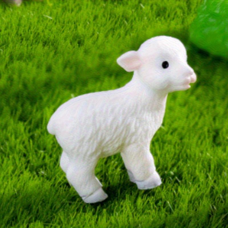 Courtyard Lawn Horticulture Sheep Statues Desktop Decoration Potted Plants Animal Office Garden