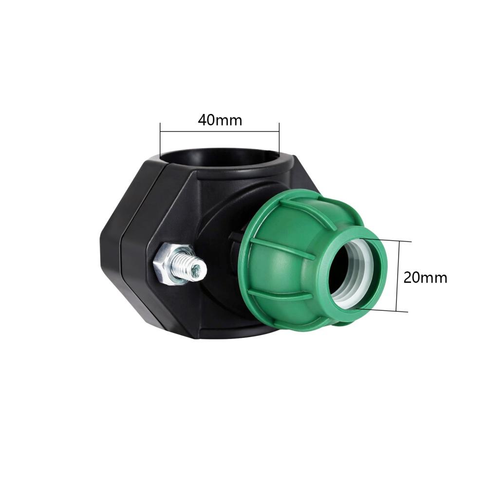 PVC/PP Saddle Clamp 20/25/32/40/50/63/75mm Garden Agricultural Irrigation Pipe PE Quick Connector 3-way Lock Nut Plastic Reducer
