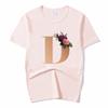 Summer A To Z 26 Alphabet Print Tshirt Cartoon Tees Women Streetwear Funny Casual T