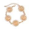 Salircon Vintage Sun Flower People Face Anklet Women Gold Color Elastic Foot Chain Summer Beach Party Female Jewelry