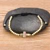Nidin New Classic Light Luxury Copper Macrame Pave CZ 4MM Beads 8 Shape Men Women Handmade Adjustable Bracelets Jewelry Gift