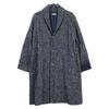 vm VFCO-9640D Gray Herringbone Chesterfield Coat Jacket O NavyUsed