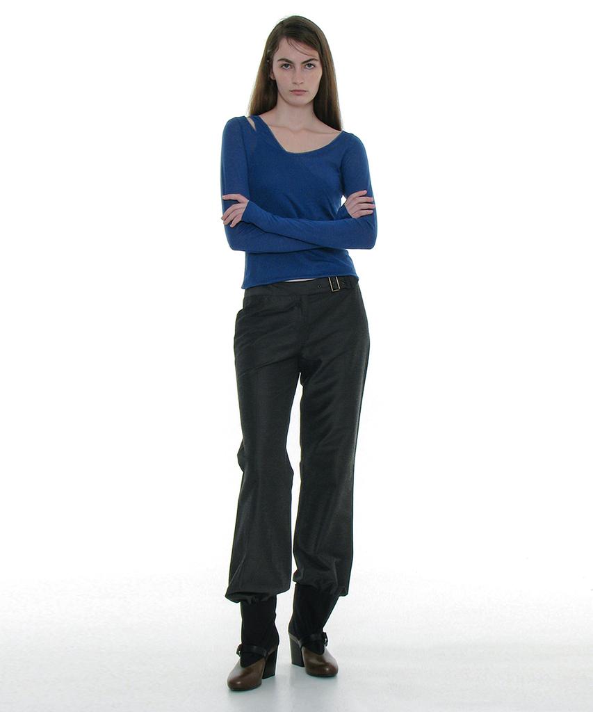 Partimento Woman Transform Layered Jersey Long Sleeve Dress_Blue