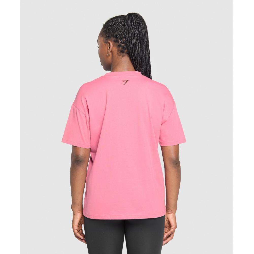 Gymshark Block Oversized T shirT sunseT Pink B6a3z Kcll