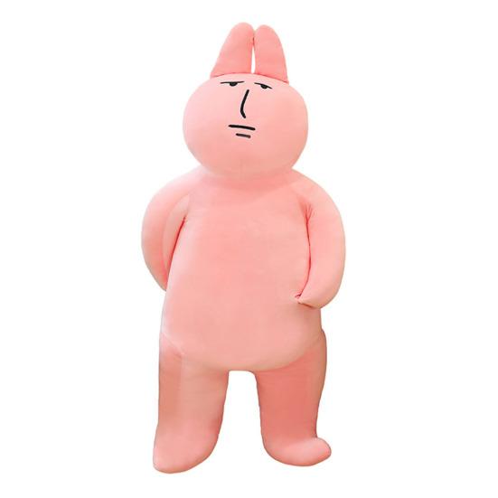 

Rainbow Rabbit Plush Toy Long Ears Rabbit Body Pillow Soft Bunny Stuffed Animals Home Decor Gift for Kids S