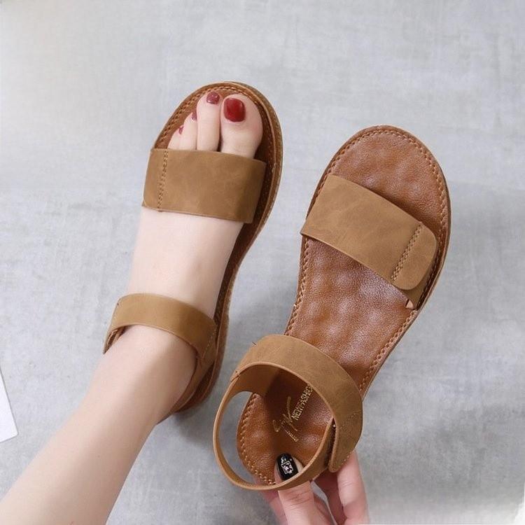 Casual Pu Flat Sandals With Water Drip Embellishments For Women
