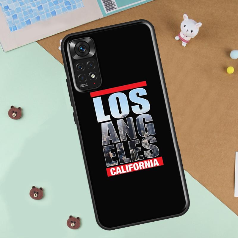 Los Angeles California Phone Case For Xiaomi Redmi Note 12 8 9 10 11 Pro 8T 9S 10S 11S 12S 10A 9C 10C 12C Cover