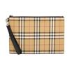 Fantasia scozzese vintage a figura intera Cinturino da polso staccabile Pochette in pelle Regular da uomo Marrone chiaro