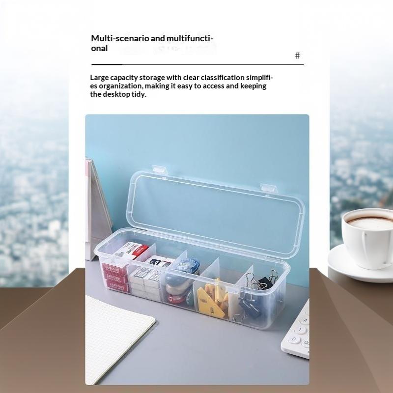 Transparent Data Cable Organizer Case Classification Dustproof Card Organizer With Lid Clutter Collection Box For Office Home