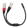 1.0ft Balanced Dual XLR Male to 3.5mm Female 3.5mm to 3Pin XLR Y Split Cable  Studio Equipment