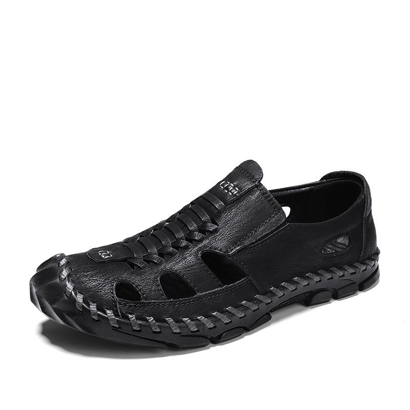 Men's Outdoor Non-Slip Sandals, Large Size 47-48, Wide Toe Cap, Wear-Resistant Casual Beach Shoes for Summer