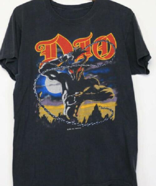 Винтажная футболка мирового турне Dio Last in Line 1984 года L