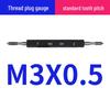 Metric 6H Thread Plug Gauge Go-No-Go Inspection Tool with Pointed Flat Head, M1-20