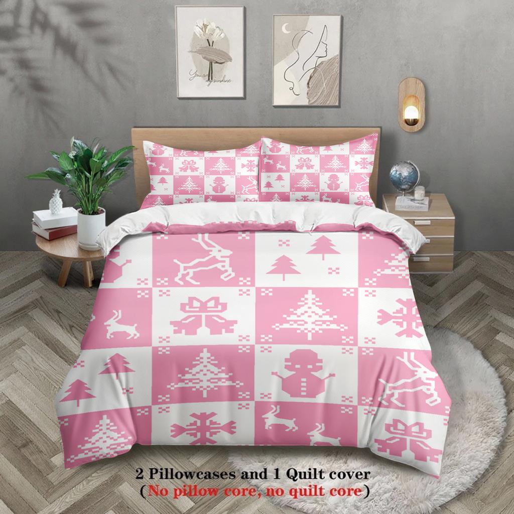 Comforter Christmas Bedding Set 3D Printed Soft Single Twin Size Home Decor Birthday Gift For Kids Christmas Gift Bedroom