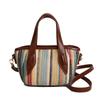 Bohemian gestreifte Mini-Strohtasche für Damen Fashi Süß Jugend Top-Griff für den Sommer Bunte gewebte Umhängetasche