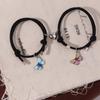 2Pcs/Set Luminous Couple Bracelets Butterfly Heart Beaded Bracelet Cute Magnetic Bracelets  Lover