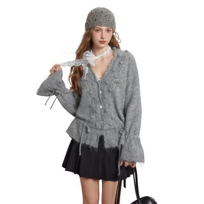 Women's V-Neck Knitted Sweater