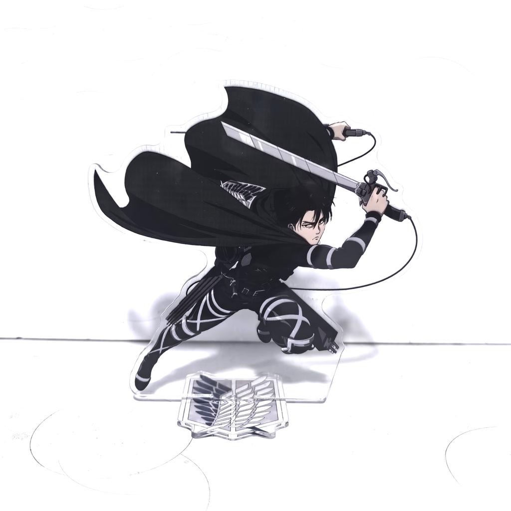 Attack on Titan Acrylic Standing Eren Mikasa Levi Erwin Armin Animation Action Figures Wolf Titan 16cm Miniature Playthings Decor Playthings For Kid