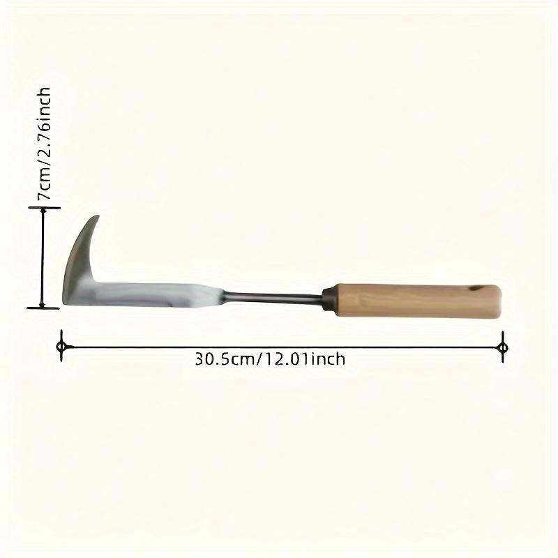[Strumento per Sarchiatura Robusto] 1 pezzo di Sarchiatore per Fessure in Metallo Robusto con Manico Ergonomico in Legno | Tagliaerba Manuale per Bordi Strada