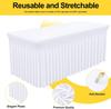 Spandex Tablecloth, Elastic Fitted Stretch Tablecloth for 6FT Rectangle Tables, Washable Table Cover Skirt for Wedding, Parties